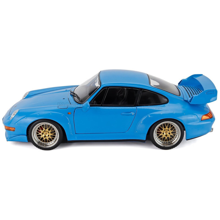 KK SCALE PORSCHE 911 993 GT2 COUPE 1996 - CERCHI BBS - BBS RIMS - LIGHT BLUE 1/12