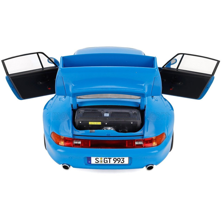KK SCALE PORSCHE 911 993 GT2 COUPE 1996 - CERCHI BBS - BBS RIMS - LIGHT BLUE 1/12