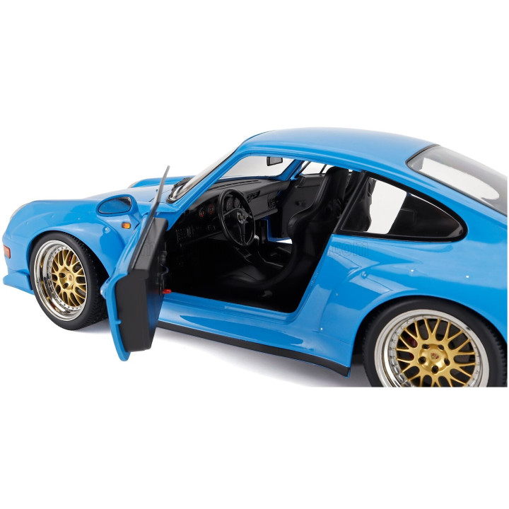 KK SCALE PORSCHE 911 993 GT2 COUPE 1996 - CERCHI BBS - BBS RIMS - LIGHT BLUE 1/12
