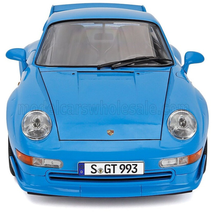 KK SCALE PORSCHE 911 993 GT2 COUPE 1996 - CERCHI BBS - BBS RIMS - LIGHT BLUE 1/12