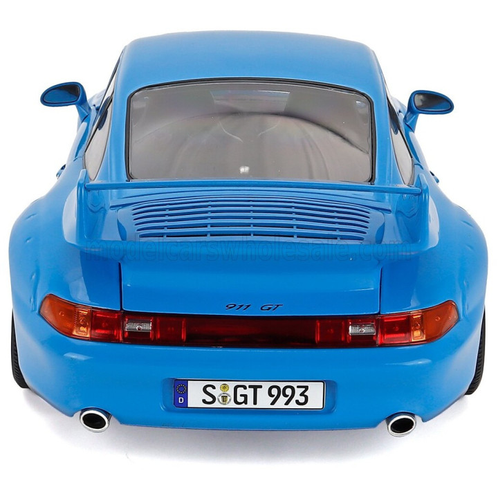 KK SCALE PORSCHE 911 993 GT2 COUPE 1996 - CERCHI BBS - BBS RIMS - LIGHT BLUE 1/12