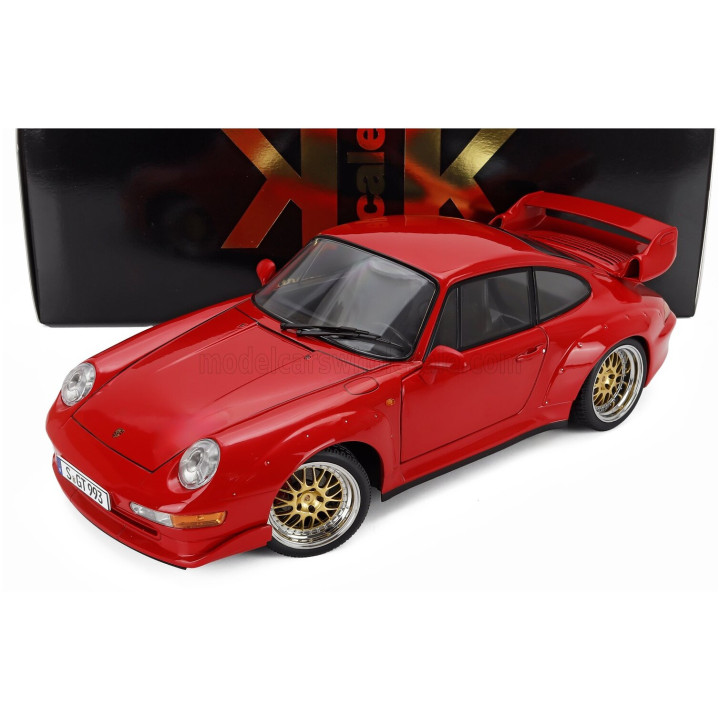 KK SCALE PORSCHE 911 993 GT2 WITH BBS RIMS 1996 - RED 1/12