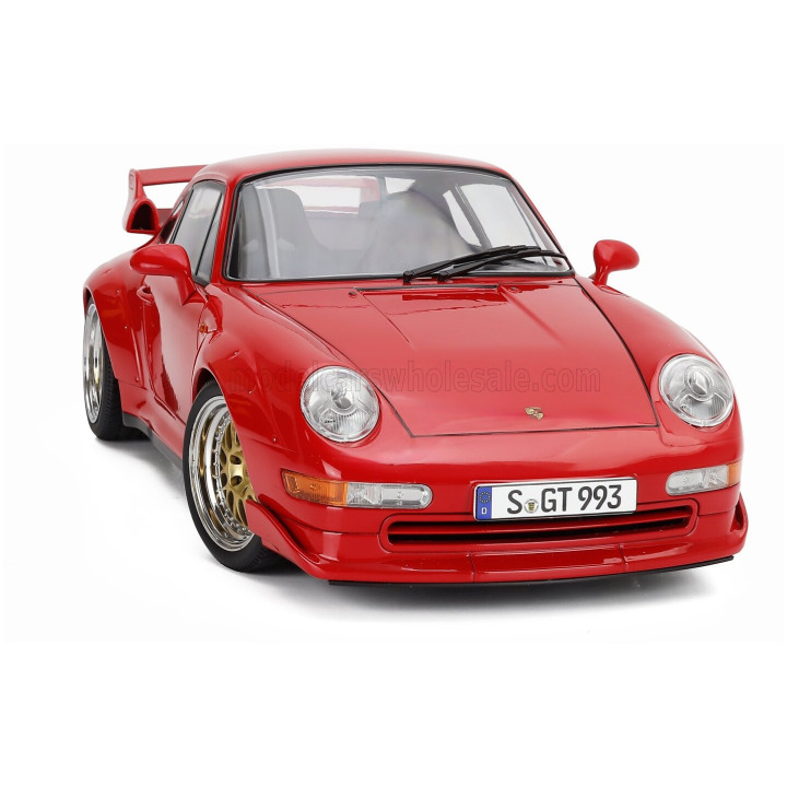 KK SCALE PORSCHE 911 993 GT2 WITH BBS RIMS 1996 - RED 1/12