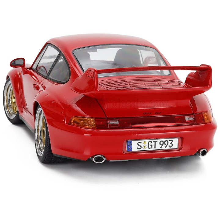 KK SCALE PORSCHE 911 993 GT2 WITH BBS RIMS 1996 - RED 1/12