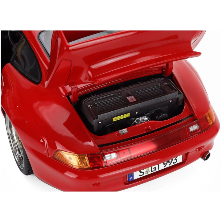 KK SCALE PORSCHE 911 993 GT2 WITH BBS RIMS 1996 - RED 1/12