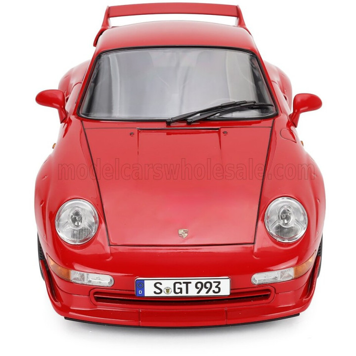 KK SCALE PORSCHE 911 993 GT2 WITH BBS RIMS 1996 - RED 1/12