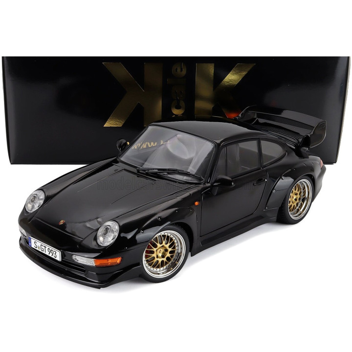 KK SCALE PORSCHE 911 993 GT2 COUPE 1996 - CERCHI BBS - BBS RIMS - BLACK 1/12
