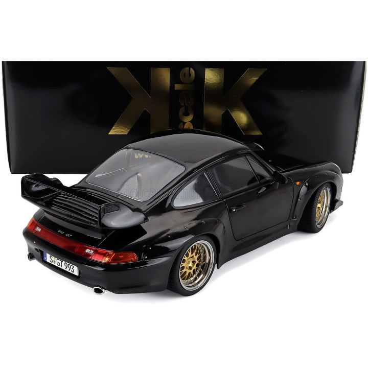 KK SCALE PORSCHE 911 993 GT2 COUPE 1996 - CERCHI BBS - BBS RIMS - BLACK 1/12