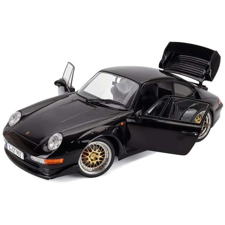 KK SCALE PORSCHE 911 993 GT2 COUPE 1996 - CERCHI BBS - BBS RIMS - BLACK 1/12