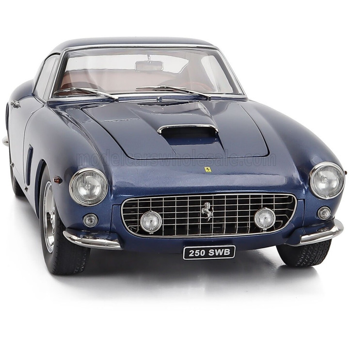 KK SCALE FERRARI 250GT SWB COUPE 1961 - BLUE 1/12
