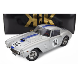 KK SCALE FERRARI 250GT SWB 3.0L V12 COUPE TEAM NOBLET N 14 3rd 24h LE MANS 1961 PIERRE NOBLET - JEAN GUICHET - SILVER BLUE 1/12