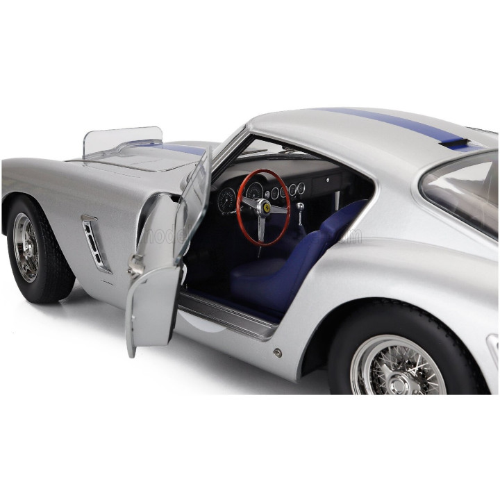 KK SCALE FERRARI 250GT SWB 3.0L V12 COUPE TEAM NOBLET N 14 3rd 24h LE MANS 1961 PIERRE NOBLET - JEAN GUICHET - SILVER BLUE 1/12