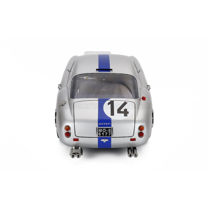 KK SCALE FERRARI 250GT SWB 3.0L V12 COUPE TEAM NOBLET N 14 3rd 24h LE MANS 1961 PIERRE NOBLET - JEAN GUICHET - SILVER BLUE 1/12