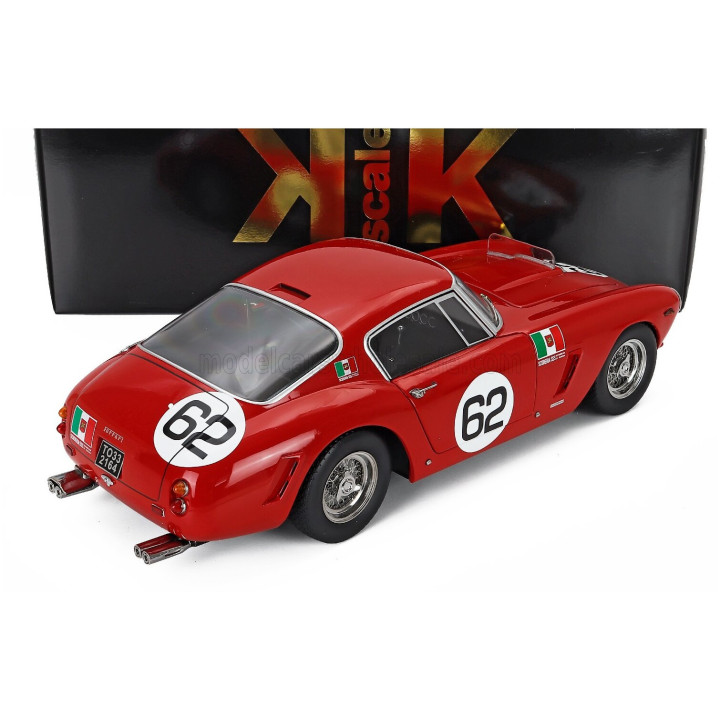 KK SCALE FERRARI 250GT SWB 3.0L V12 COUPE N 62 WINNER MONZA 1960 CARLO MARIA ABATE - RED 1/12