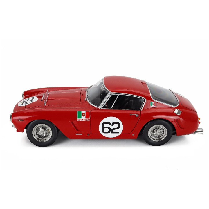 KK SCALE FERRARI 250GT SWB 3.0L V12 COUPE N 62 WINNER MONZA 1960 CARLO MARIA ABATE - RED 1/12