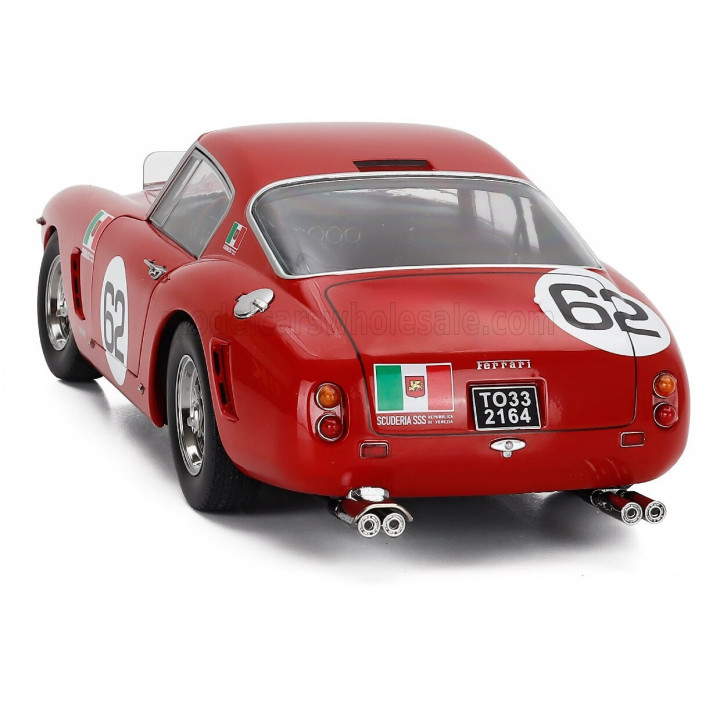 KK SCALE FERRARI 250GT SWB 3.0L V12 COUPE N 62 WINNER MONZA 1960 CARLO MARIA ABATE - RED 1/12