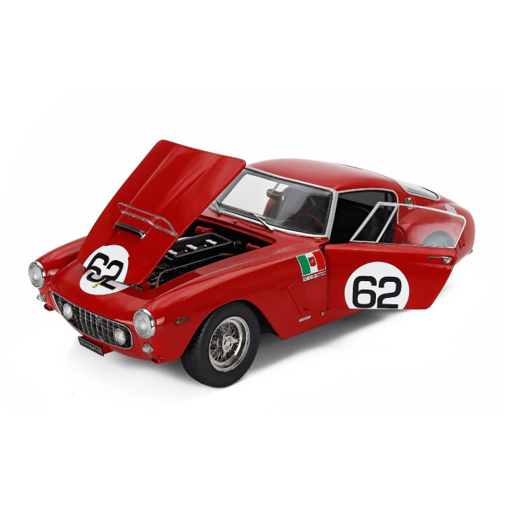 KK SCALE FERRARI 250GT SWB 3.0L V12 COUPE N 62 WINNER MONZA 1960 CARLO MARIA ABATE - RED 1/12