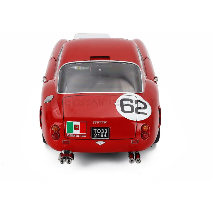 KK SCALE FERRARI 250GT SWB 3.0L V12 COUPE N 62 WINNER MONZA 1960 CARLO MARIA ABATE - RED 1/12