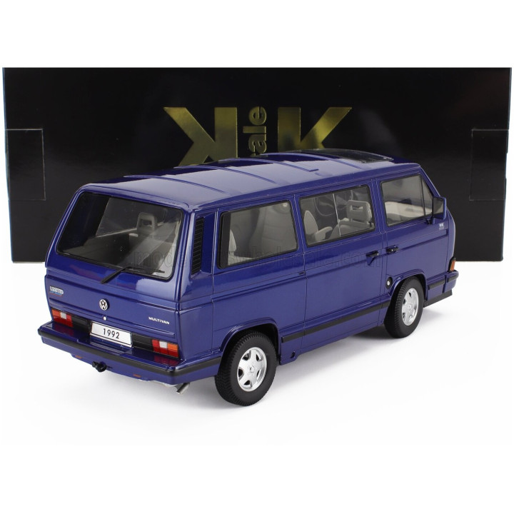 KK SCALE VOLKSWAGEN T3 MULTIVAN MINIBUS (LAST EDITION) 1992 - BLUE MET 1/18