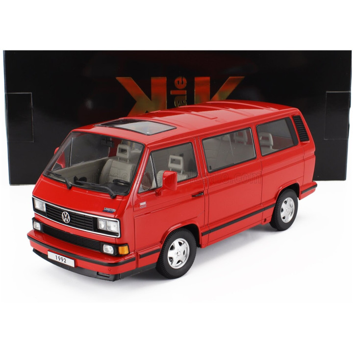 KK SCALE VOLKSWAGEN T3 MULTIVAN MINIBUS (LAST EDITION) 1992 - RED 1/18
