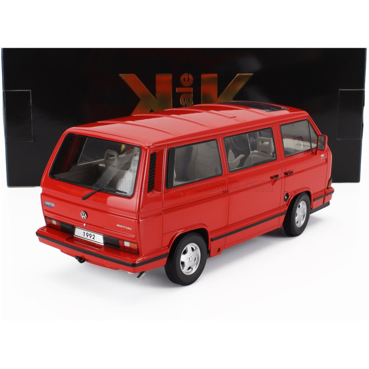 KK SCALE VOLKSWAGEN T3 MULTIVAN MINIBUS (LAST EDITION) 1992 - RED 1/18
