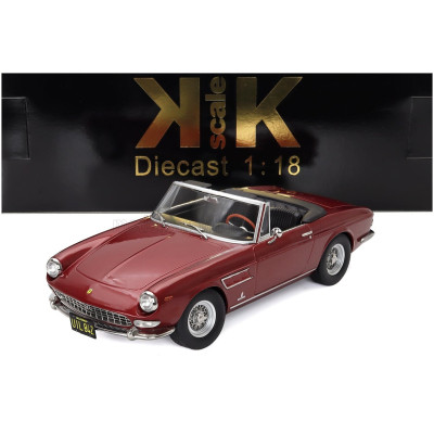KK SCALE FERRARI 275 GTS PININFARINA SPIDER PERSONAL CAR STEVE McQUEEN 1964 - RED MET 1/18