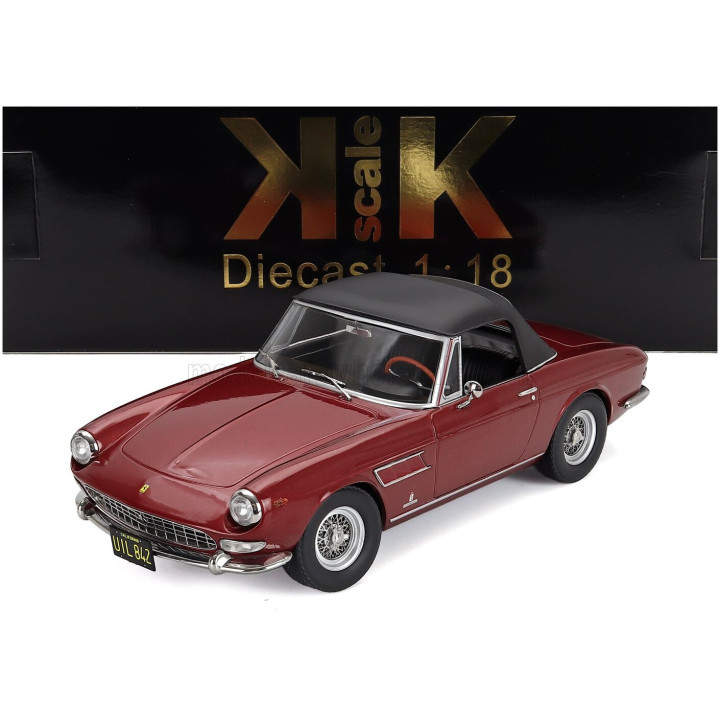 KK SCALE FERRARI 275 GTS PININFARINA SPIDER PERSONAL CAR STEVE McQUEEN 1964 - RED MET 1/18