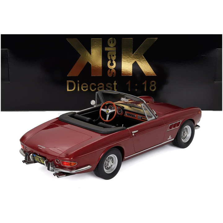 KK SCALE FERRARI 275 GTS PININFARINA SPIDER PERSONAL CAR STEVE McQUEEN 1964 - RED MET 1/18