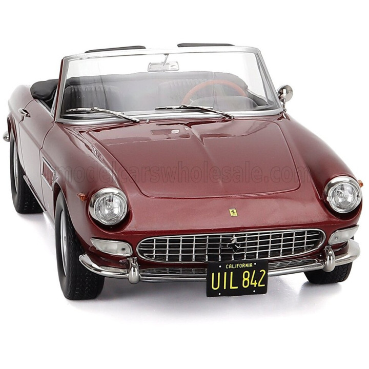 KK SCALE FERRARI 275 GTS PININFARINA SPIDER PERSONAL CAR STEVE McQUEEN 1964 - RED MET 1/18