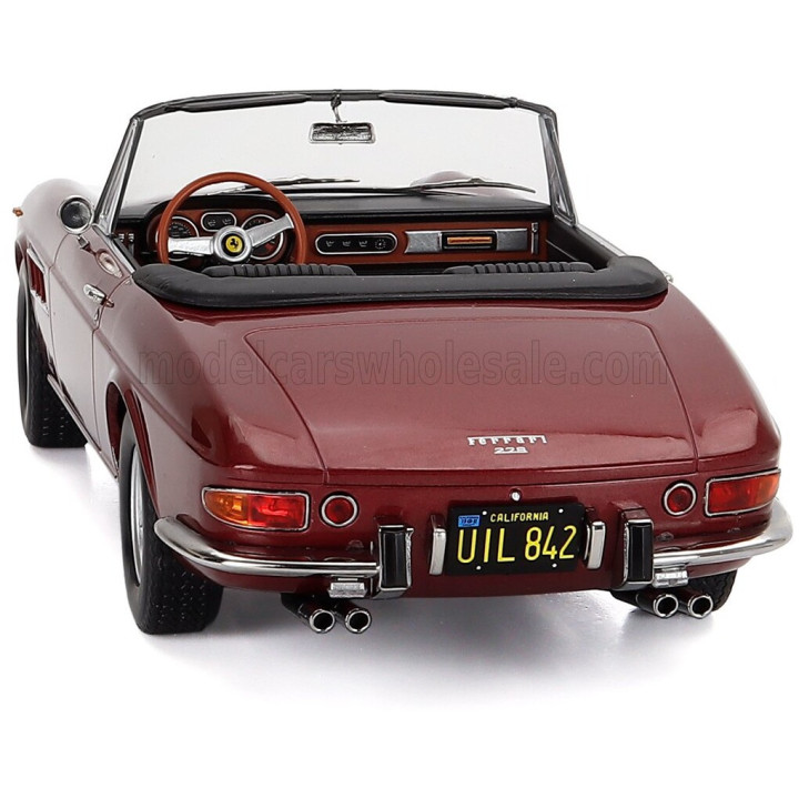 KK SCALE FERRARI 275 GTS PININFARINA SPIDER PERSONAL CAR STEVE McQUEEN 1964 - RED MET 1/18