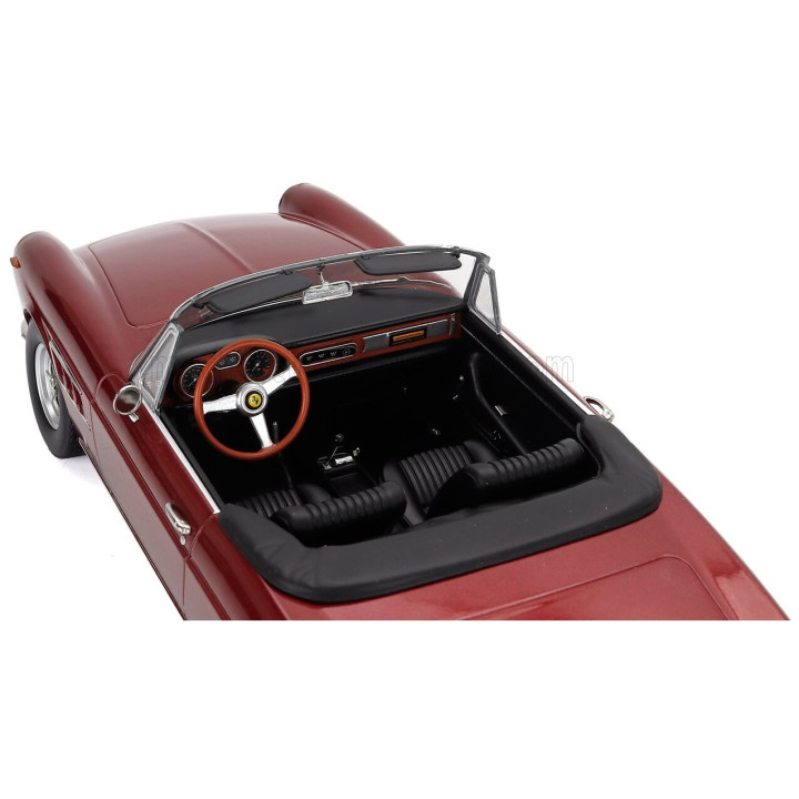 KK SCALE FERRARI 275 GTS PININFARINA SPIDER PERSONAL CAR STEVE McQUEEN 1964 - RED MET 1/18