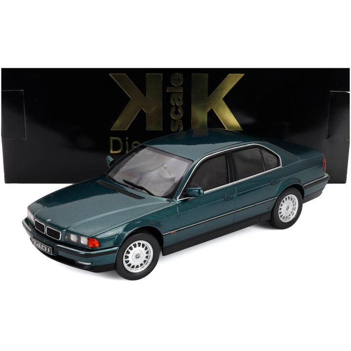 KK SCALE BMW 7-SERIES 740i (E38) 1994 - GREEN MET 1/18