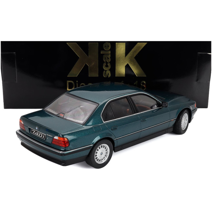 KK SCALE BMW 7-SERIES 740i (E38) 1994 - GREEN MET 1/18