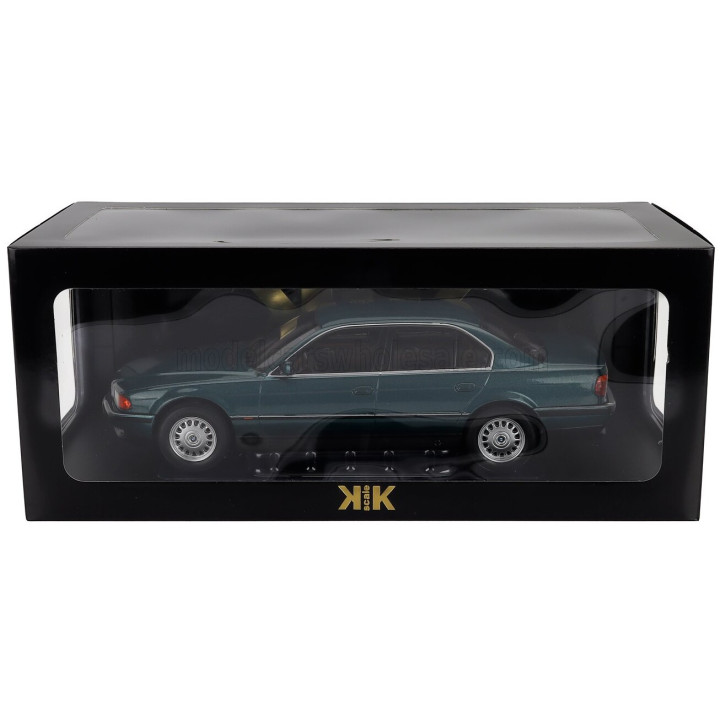 KK SCALE BMW 7-SERIES 740i (E38) 1994 - GREEN MET 1/18