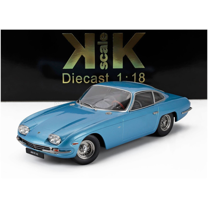 KK SCALE LAMBORGHINI 400 GT 2+2 1965 - LIGHT BLUE MET 1/18