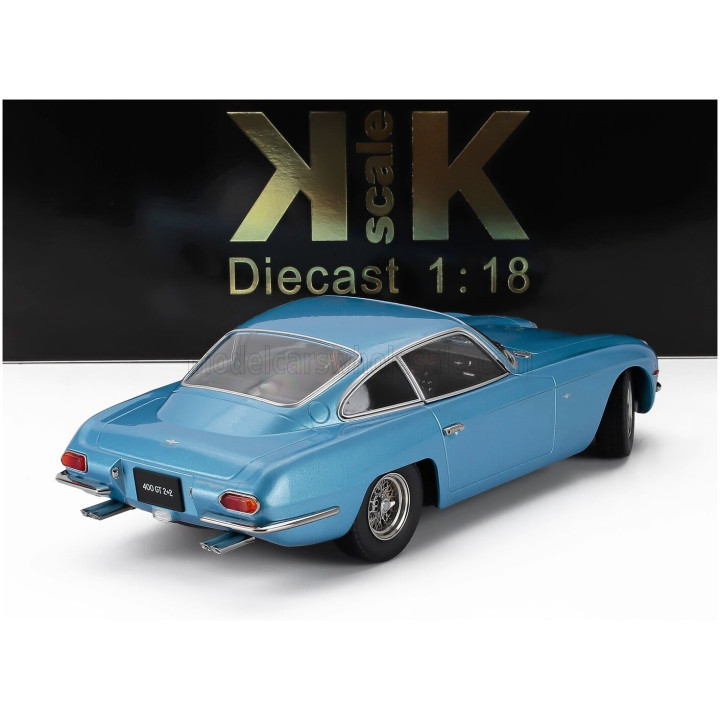 KK SCALE LAMBORGHINI 400 GT 2+2 1965 - LIGHT BLUE MET 1/18