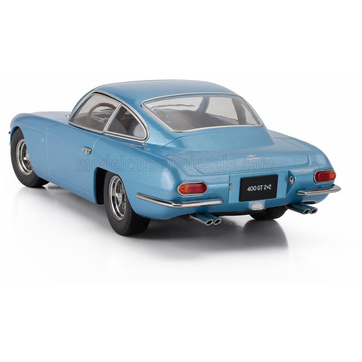 KK SCALE LAMBORGHINI 400 GT 2+2 1965 - LIGHT BLUE MET 1/18
