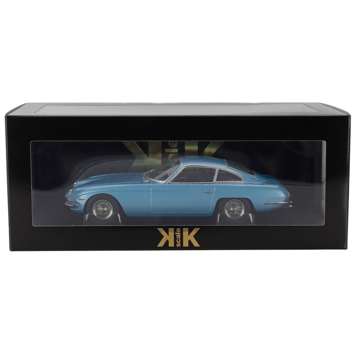 KK SCALE LAMBORGHINI 400 GT 2+2 1965 - LIGHT BLUE MET 1/18