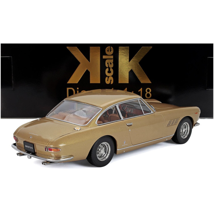 KK SCALE FERRARI 330GT 2+2 1964 - GOLD MET 1/18
