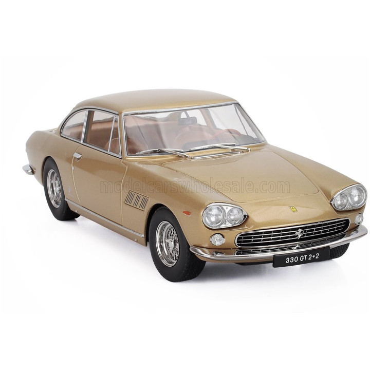 KK SCALE FERRARI 330GT 2+2 1964 - GOLD MET 1/18