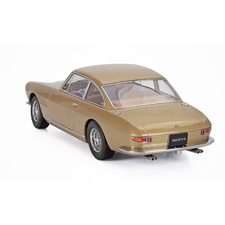 KK SCALE FERRARI 330GT 2+2 1964 - GOLD MET 1/18