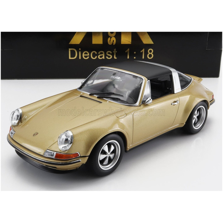 KK SCALE PORSCHE 911 BY SINGER TARGA 2014 - GOLD MET 1/18