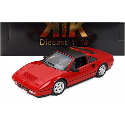 KK SCALE FERRARI 328 GTS SPIDER WITH REMOVABLE HARD-TOP 1985 - RED 1/18