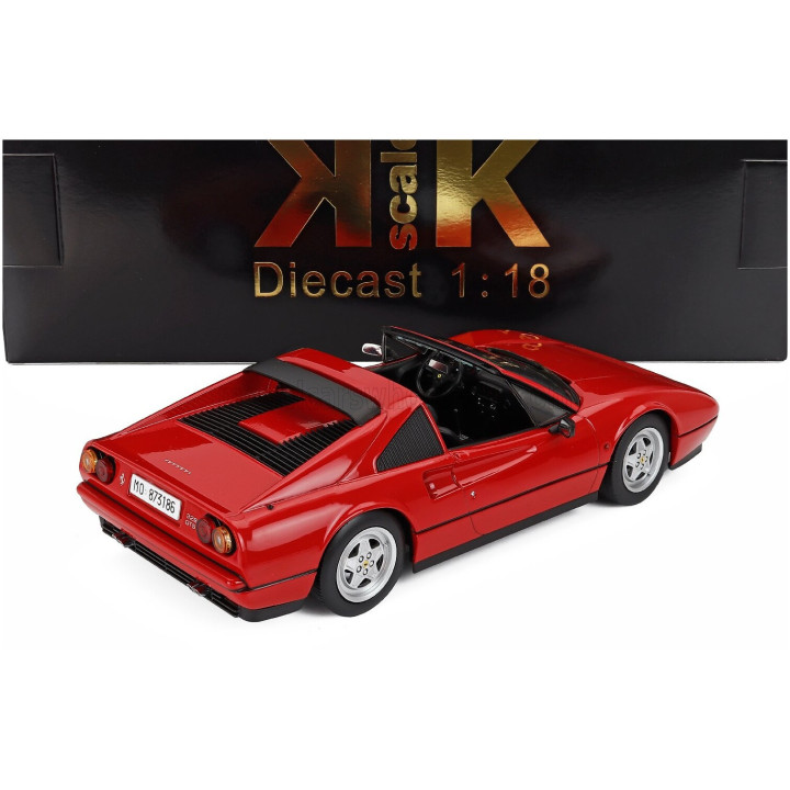 KK SCALE FERRARI 328 GTS SPIDER WITH REMOVABLE HARD-TOP 1985 - RED 1/18