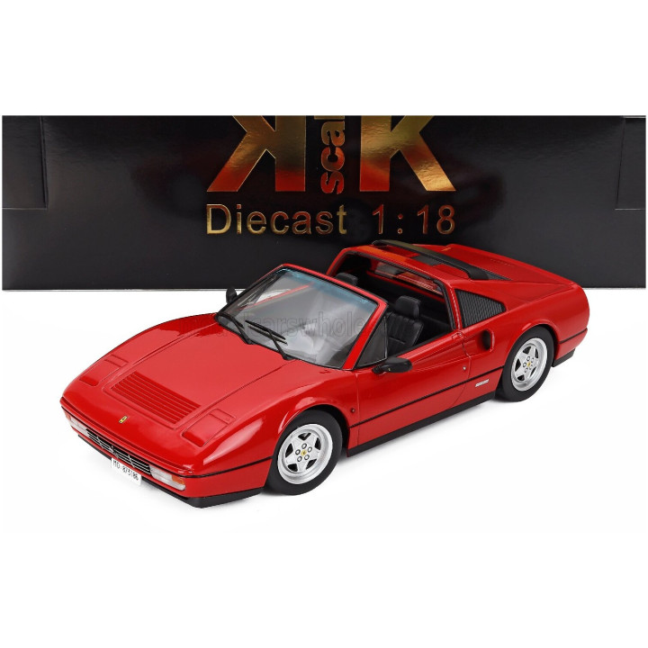 KK SCALE FERRARI 328 GTS SPIDER WITH REMOVABLE HARD-TOP 1985 - RED 1/18