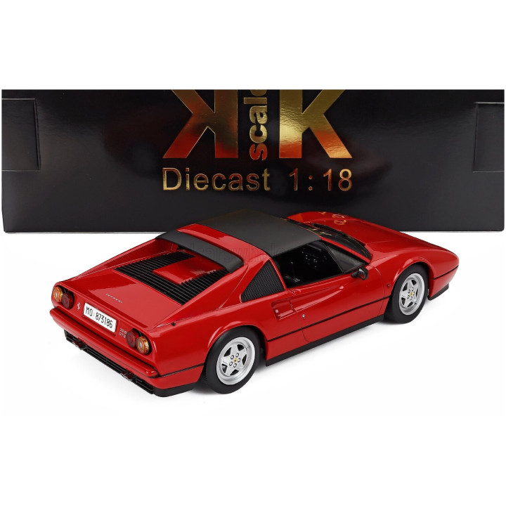 KK SCALE FERRARI 328 GTS SPIDER WITH REMOVABLE HARD-TOP 1985 - RED 1/18
