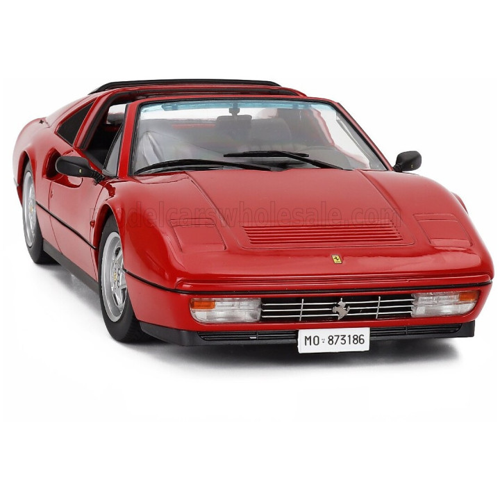 KK SCALE FERRARI 328 GTS SPIDER WITH REMOVABLE HARD-TOP 1985 - RED 1/18
