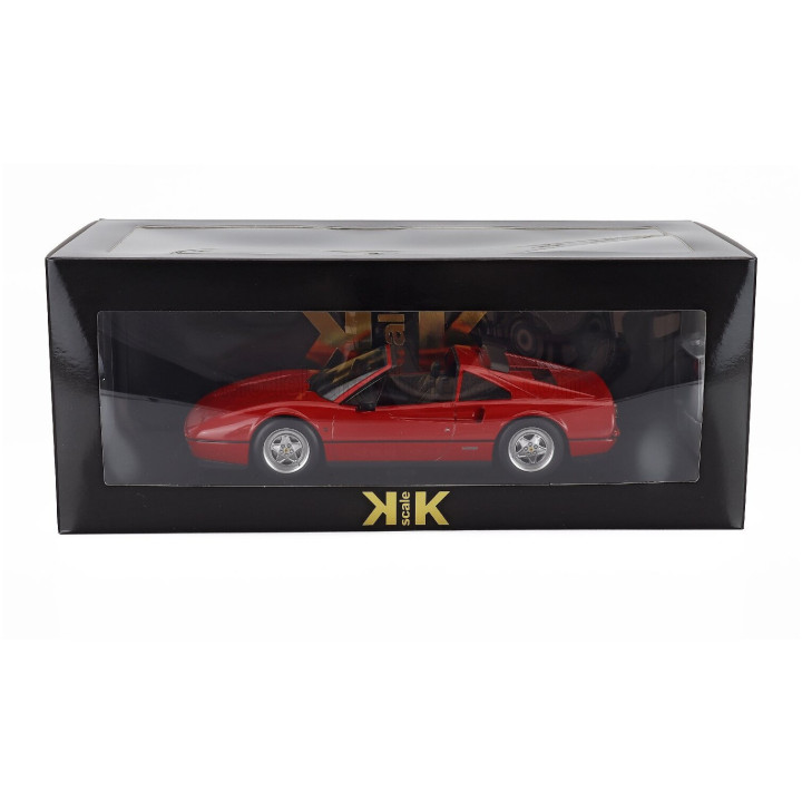 KK SCALE FERRARI 328 GTS SPIDER WITH REMOVABLE HARD-TOP 1985 - RED 1/18