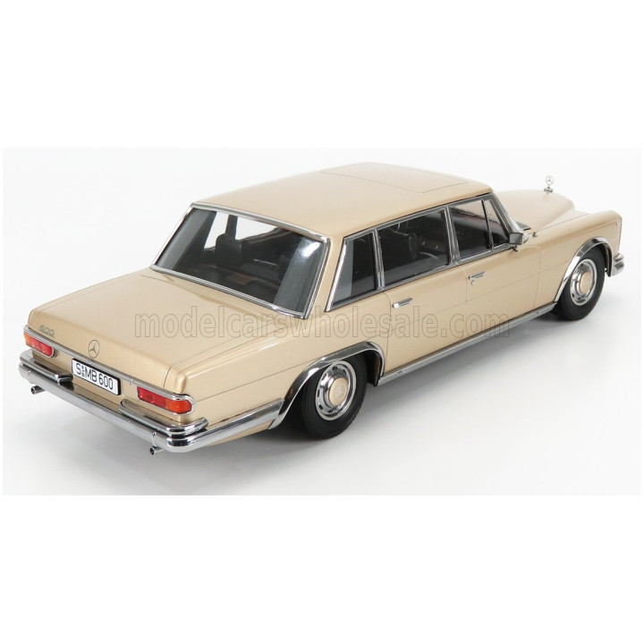 KK SCALE MERCEDES BENZ S-CLASS 600 PULLMAN (W100) 1963 - GOLD MET 1/18