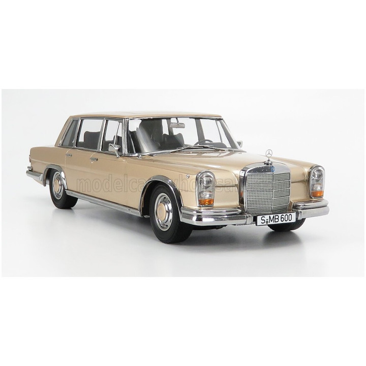 KK SCALE MERCEDES BENZ S-CLASS 600 PULLMAN (W100) 1963 - GOLD MET 1/18